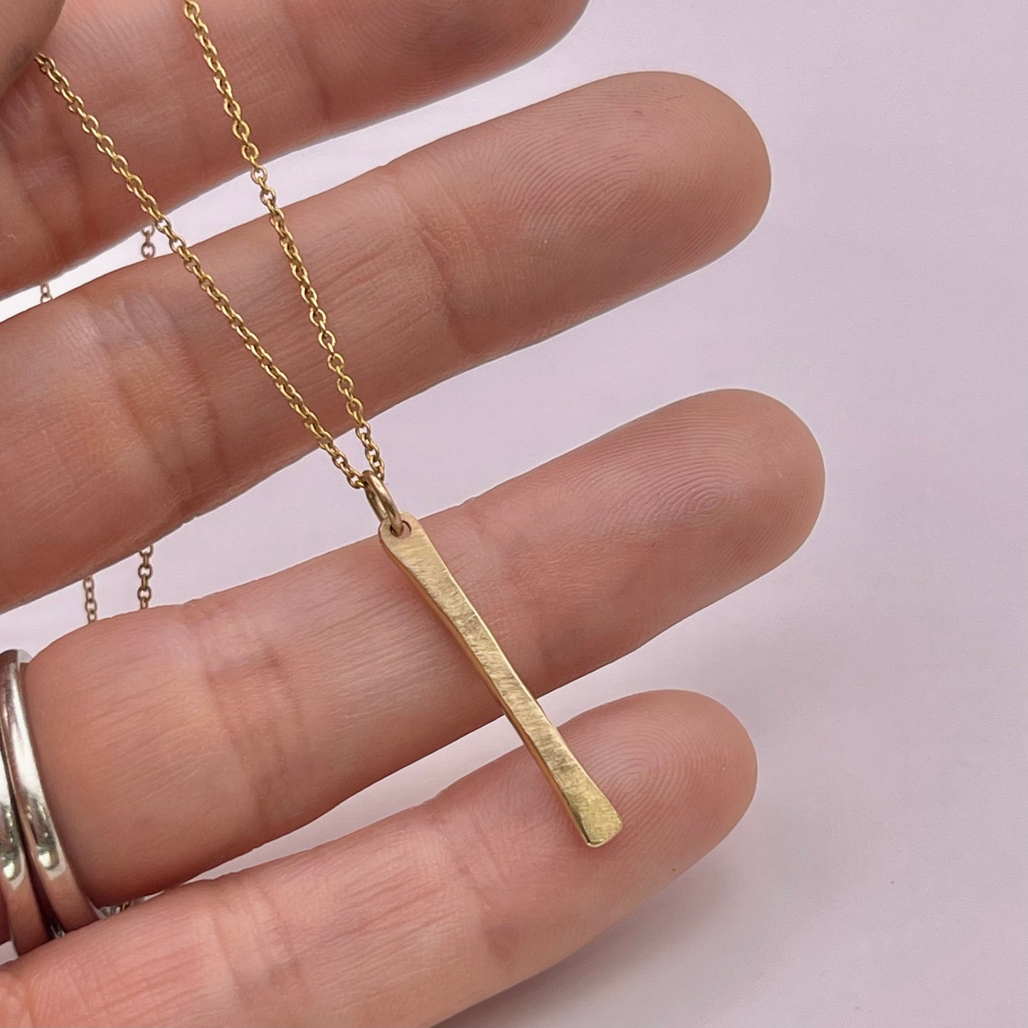Bar Pendant: 14k Gold