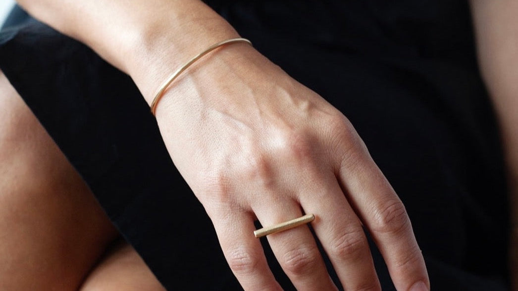 Cuff Bracelet: 14k Gold
