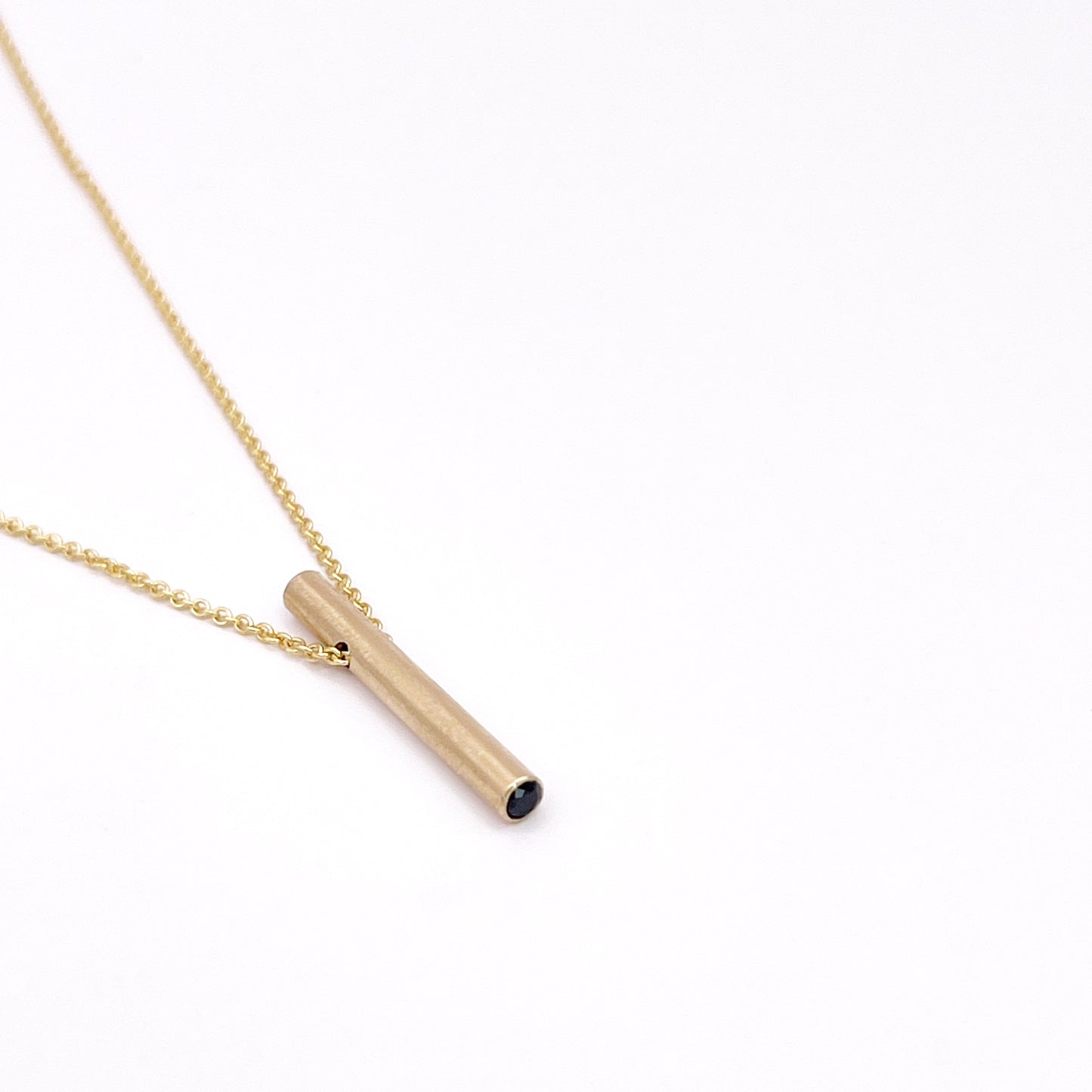 14k Gold Balance Beam Necklace