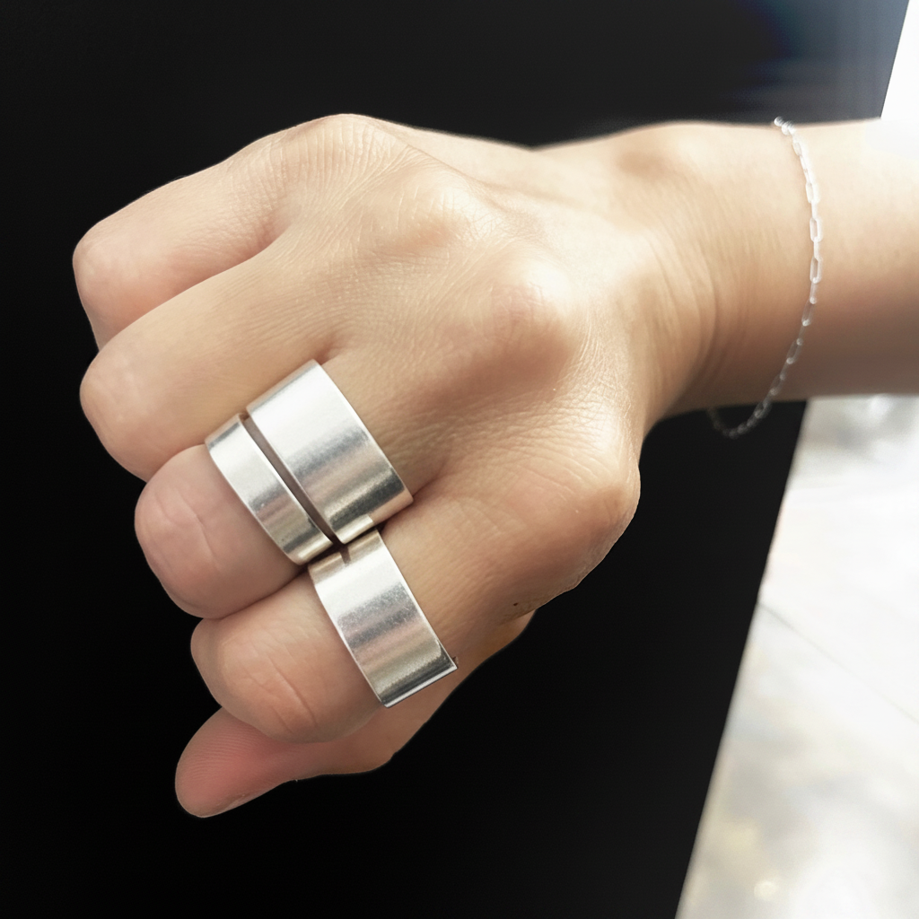 Square Band: Sterling Silver