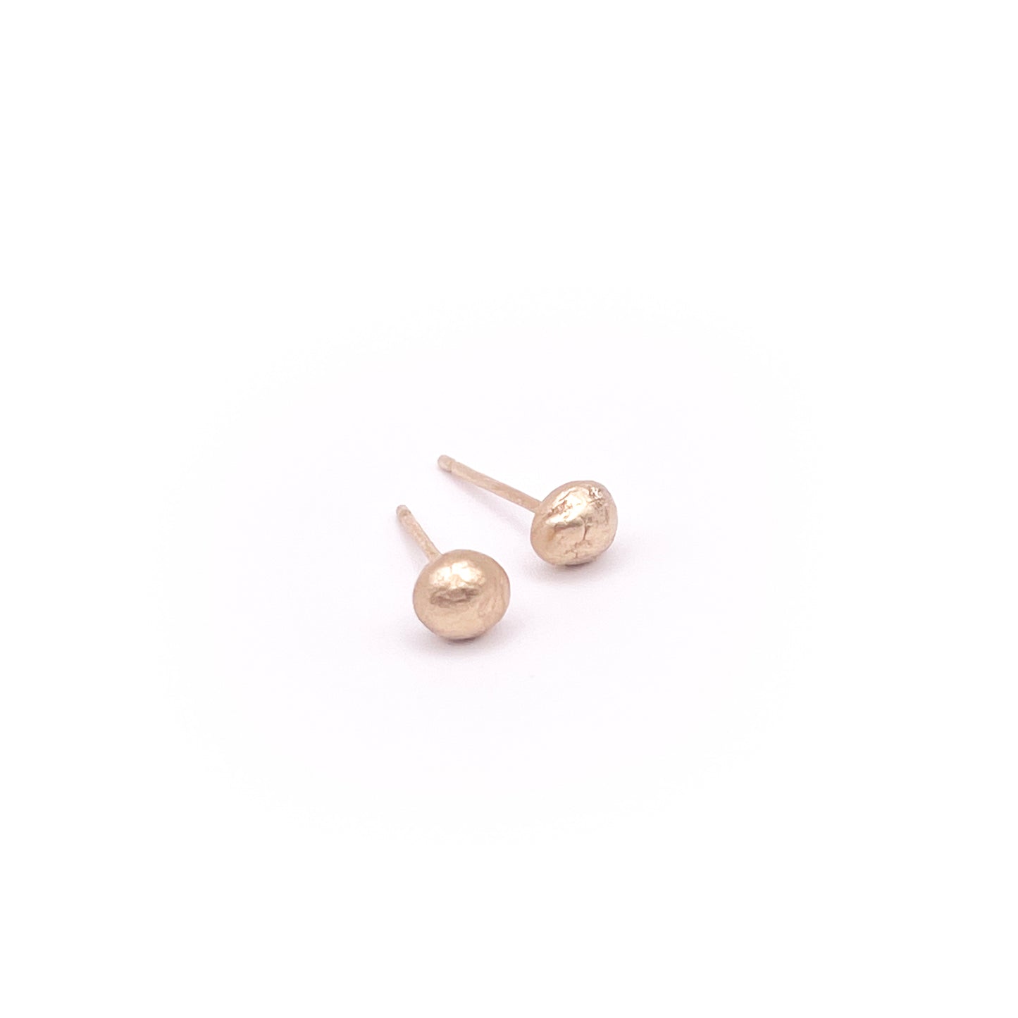 Ball Stud Earrings: 14K Gold
