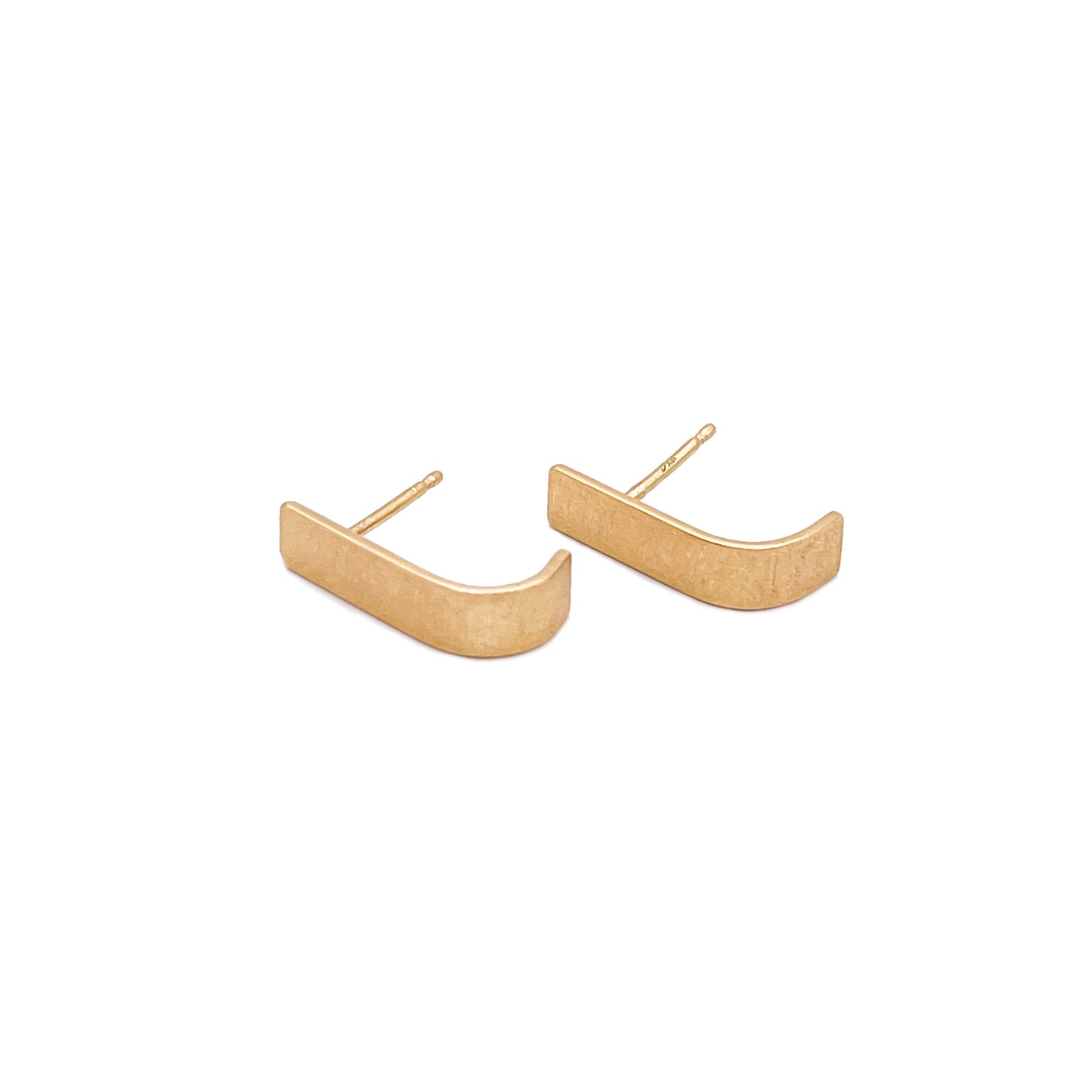 14K Slope Hoop Earrings