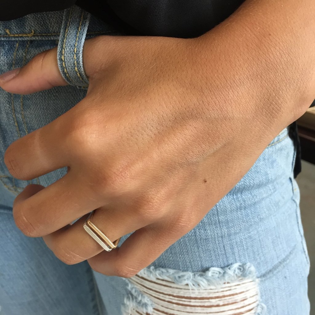 Square Band Ring: 14K Gold