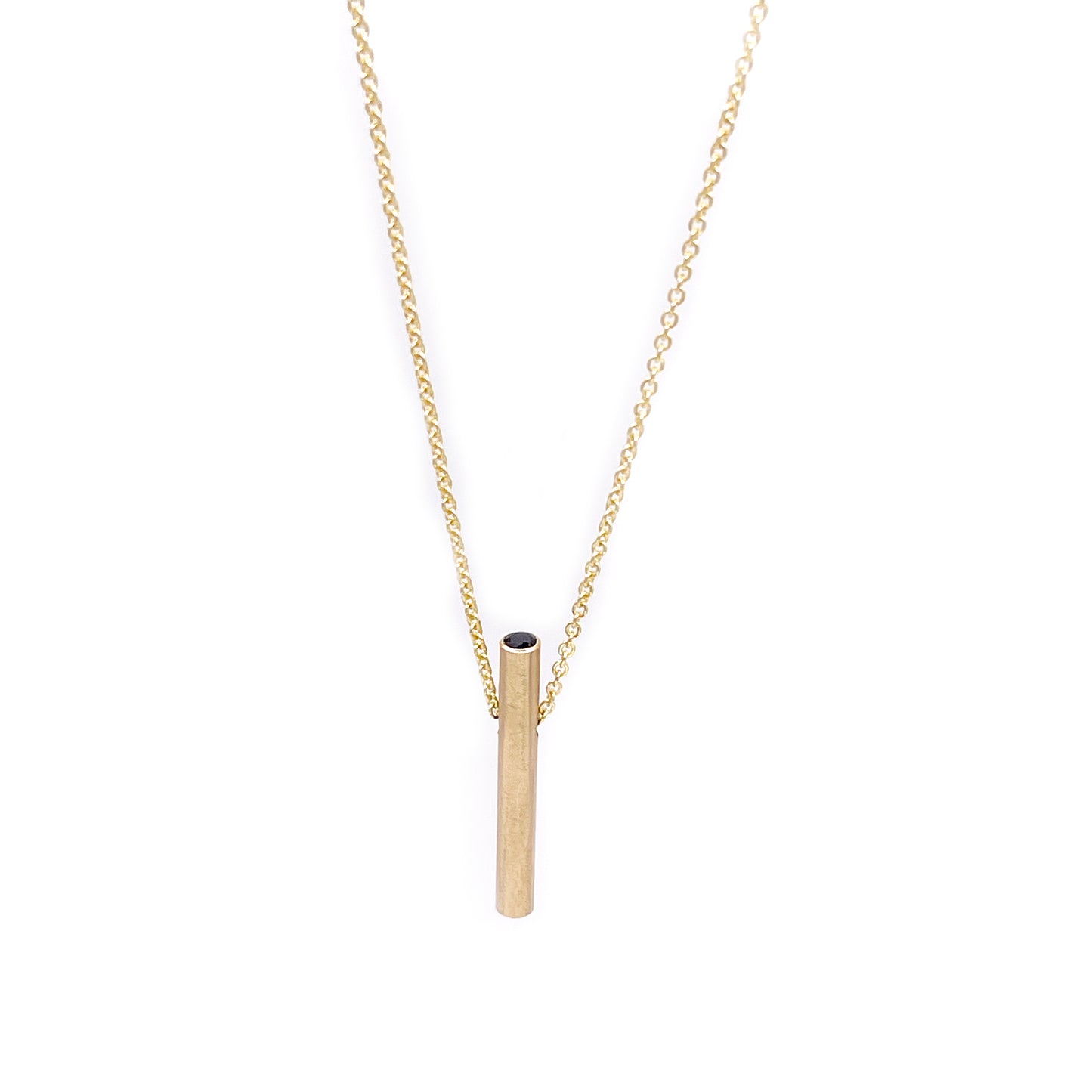 14k Gold Balance Beam Necklace