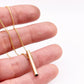 14k Gold Balance Beam Necklace