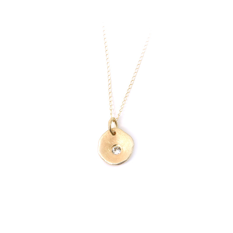 Serendipity Necklace with Gemstone: 14k Gold