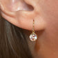 White Topaz Earrings: 14K Gold