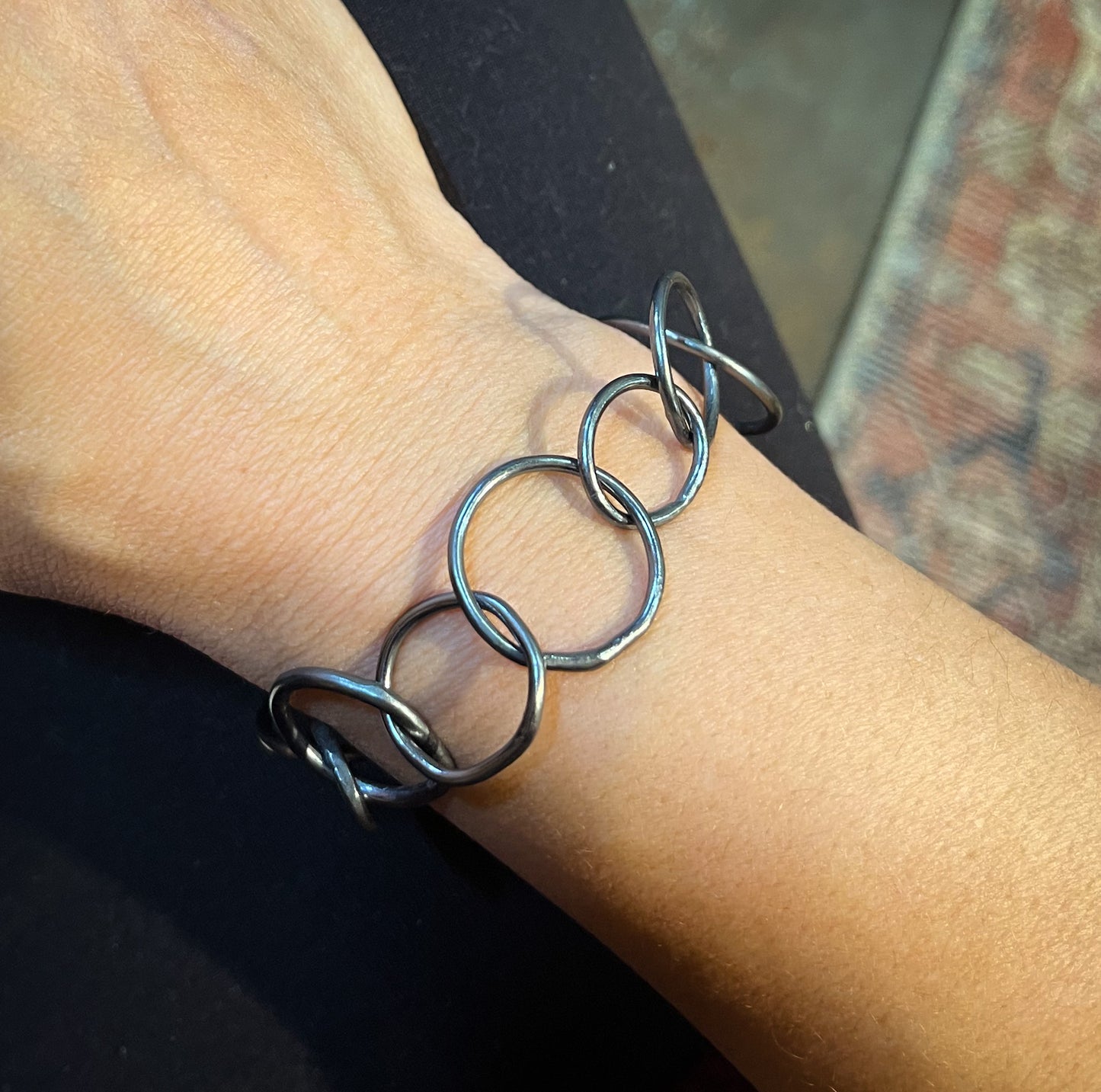Toggle Bracelet: Oxidized Silver