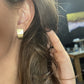 Large Curved Huggie Earrings: 14K Gold