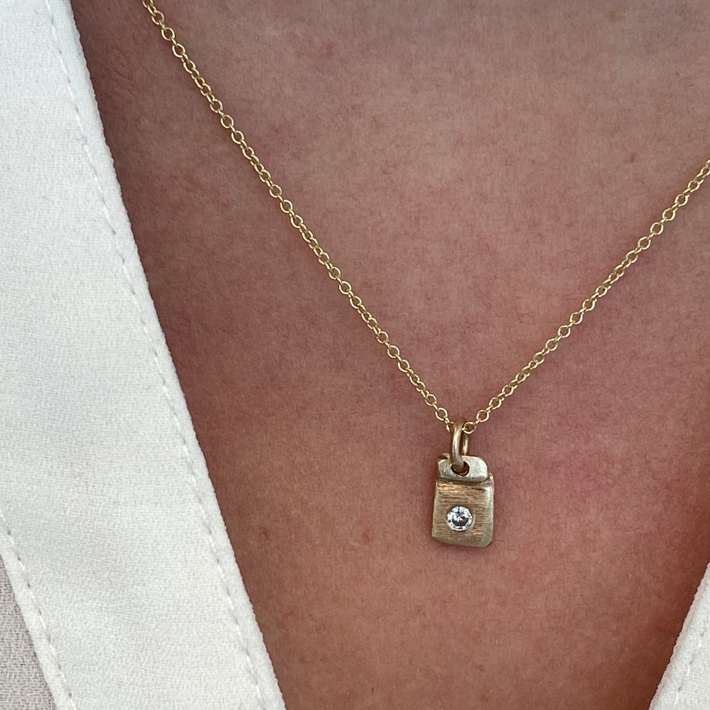 Diamond Pendant: 14k Gold