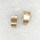 Large Curved Huggie Earrings: 14K Gold