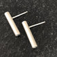 Tube Earrings: Sterling Silver