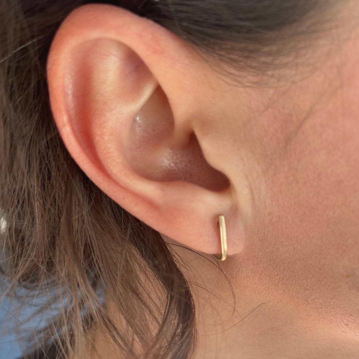 14K Huggie Hoop Earrings