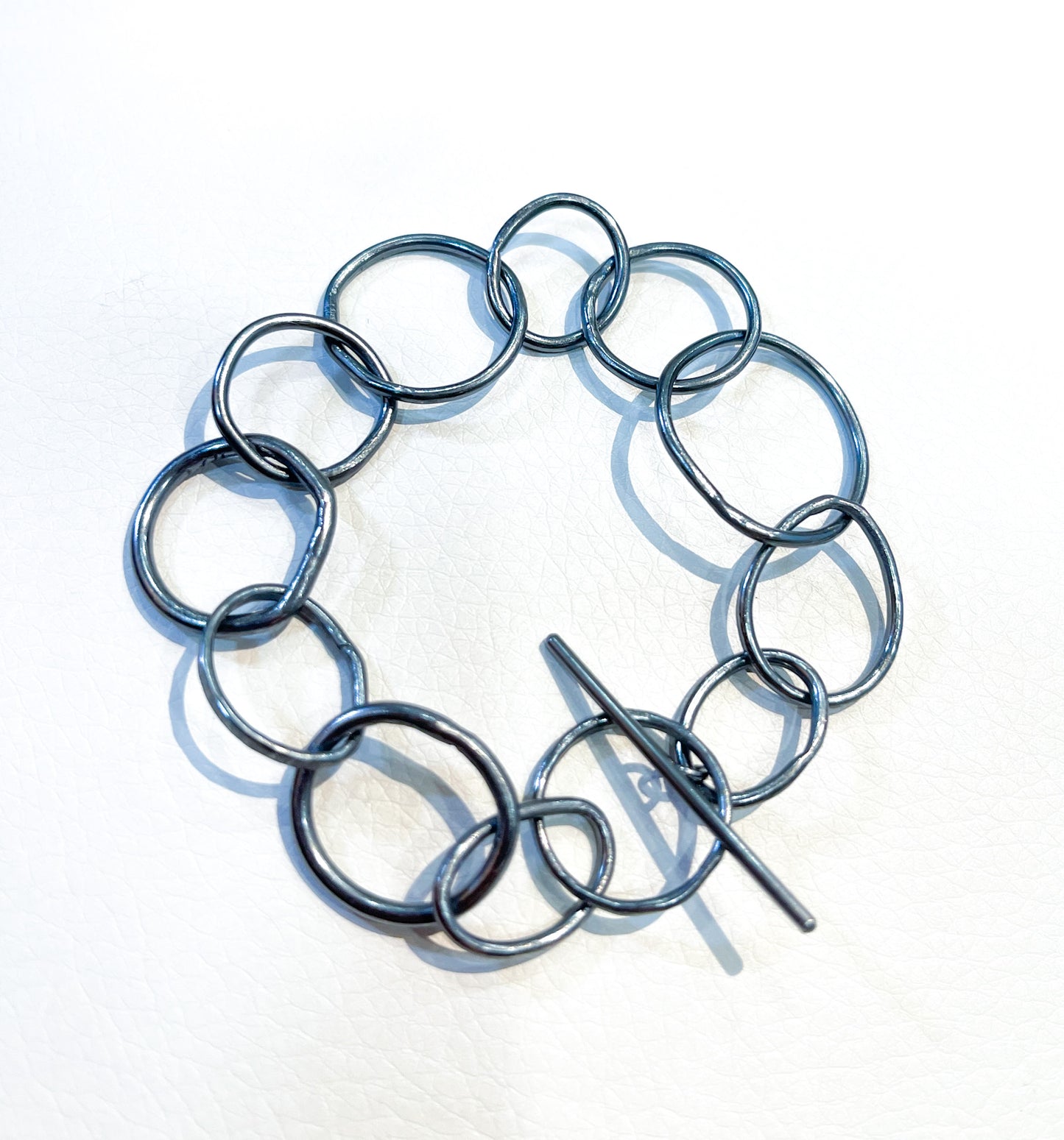 Toggle Bracelet: Oxidized Silver